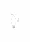 C35 Fil. Bulb-Transp.-LED Dimm.-1xE14-4W-2700K thumbnail