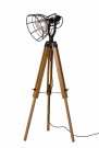 JOSHUA Floor lamp-Black-1xE27-60W-Wood thumbnail