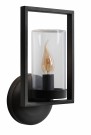 NISPEN Wall light Outd.-Black-1xE14-40W-IP44-Metal thumbnail
