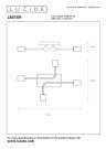 LESTER Flush ceilin.-Black-4xE27-40W-Metal thumbnail