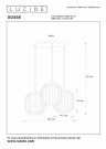 GOSSE Pendant light-White-3xE27-40W-Porcel. thumbnail