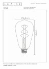ST64 Fil. Bulb-Amber-LED Dimm.-1xE27-5W-2700K thumbnail