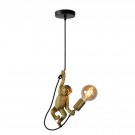 CHIMP. Pendant light-Black-Ø17,6-1xE27-60W-Synthe. thumbnail