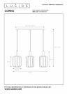CORINA Pendant light-Cream-3xE27-40W-Polyes. thumbnail