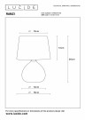 RAMZI Table lamp-Brown-Ø18-1xE14-40W-Cerami. thumbnail