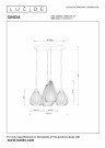 CINZIA Pendant light-White-Ø55,5-4xE27-40W-Porcel. thumbnail