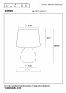 MARMO Table lamp-White-Ø16-1xE14-40W-Cerami. thumbnail