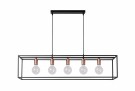 ARTHUR Pendant light-Black-5xE27-60W-Metal thumbnail