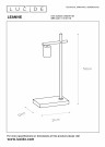 LEANNE Table lamp-Black-1xE27-40W-Metal thumbnail