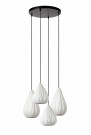 CINZIA Pendant light-White-Ø55,5-4xE27-40W-Porcel. thumbnail