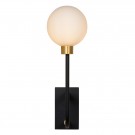 BEREND Wall light Bathr.-Black-1xG9-33W-IP44-Glass thumbnail