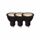 MR16 Led bulb-Set of 3-Black-LED Dimm.-3xGU10-5W thumbnail