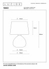RAMZI Table lamp-Grey-Ø18-1xE14-40W-Cerami. thumbnail