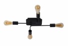 LESTER Flush ceilin.-Black-4xE27-40W-Metal thumbnail
