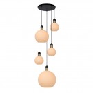 JULIUS Pendant light-Opal-5xE27-40W-Glass thumbnail