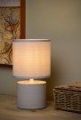 GREASBY Table lamp-Grey-Ø14-1xE14-40W-Cerami. thumbnail