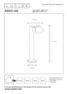DINGO-LE. Bollard ligh. Outd.-Anthra.-LED Dimm. thumbnail
