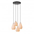 CINZIA Pendant light-White-Ø55,5-4xE27-40W-Porcel. thumbnail