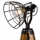 JOSHUA Floor lamp-Black-1xE27-60W-Wood thumbnail