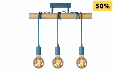 POLA Flush ceilin. Child-Blue-3xE27-60W-Wood