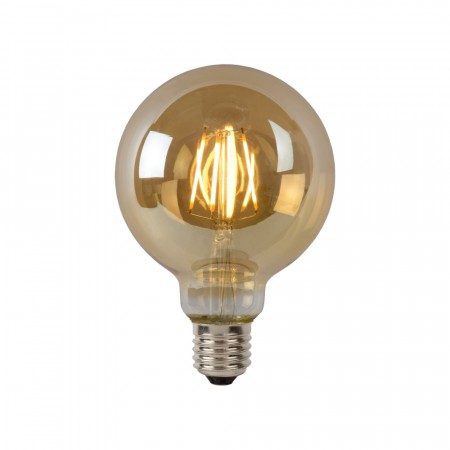 G95 Fil. Bulb-Amber-LED Dimm.-1xE27-5W-2700K