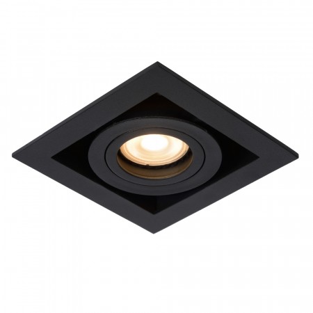 CHIMNEY Recessed spo.-Black-1xGU10-50W-Alumin.