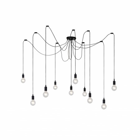 FIX Pendant light-Black-10xE27-60W-Silico.