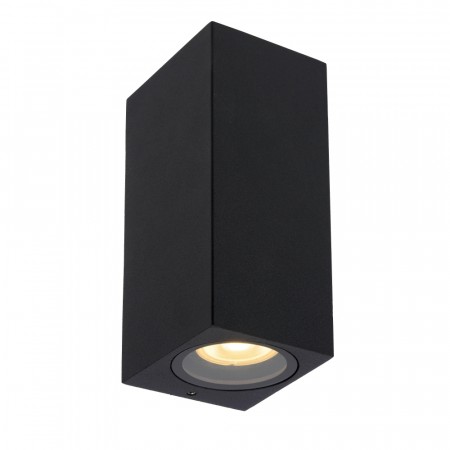 ZARO Wall spotlig. Outd.-Black-2xGU10-35W-IP44