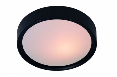 LEX Flush ceilin.-Black-Ø33-2xE27-9W-Synthe.