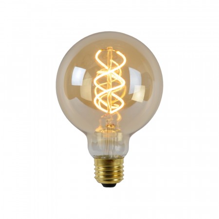G95 Fil. Bulb-Amber-LED Dimm.-1xE27-4,9W-2200K