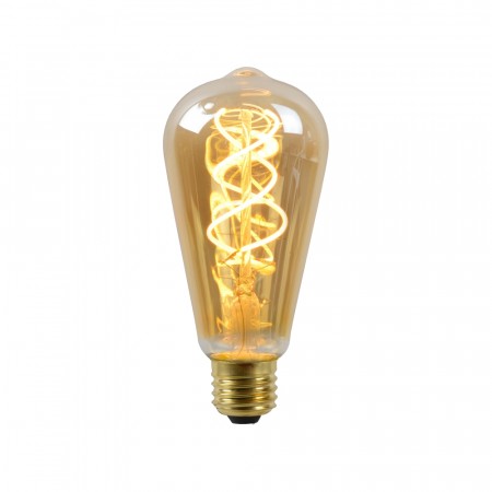 ST64 Fil. Bulb-Amber-LED Dimm.-1xE27-4,9W-2200K