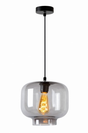 MEDINE Pendant light-Smoke .-Ø25-1xE27-40W-Glass
