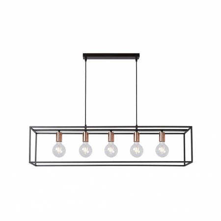ARTHUR Pendant light-Black-5xE27-60W-Metal