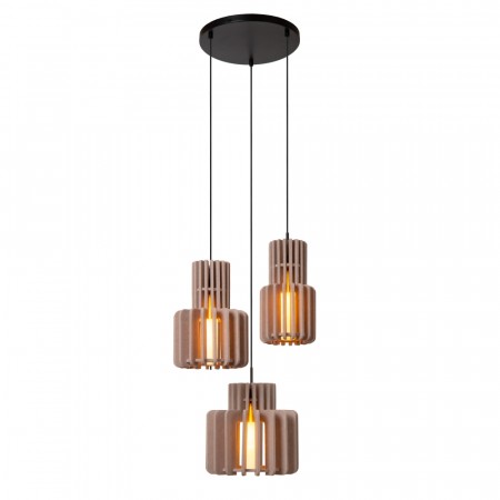 ROLLO Pendant light-Taupe-3xE27-40W-Felt
